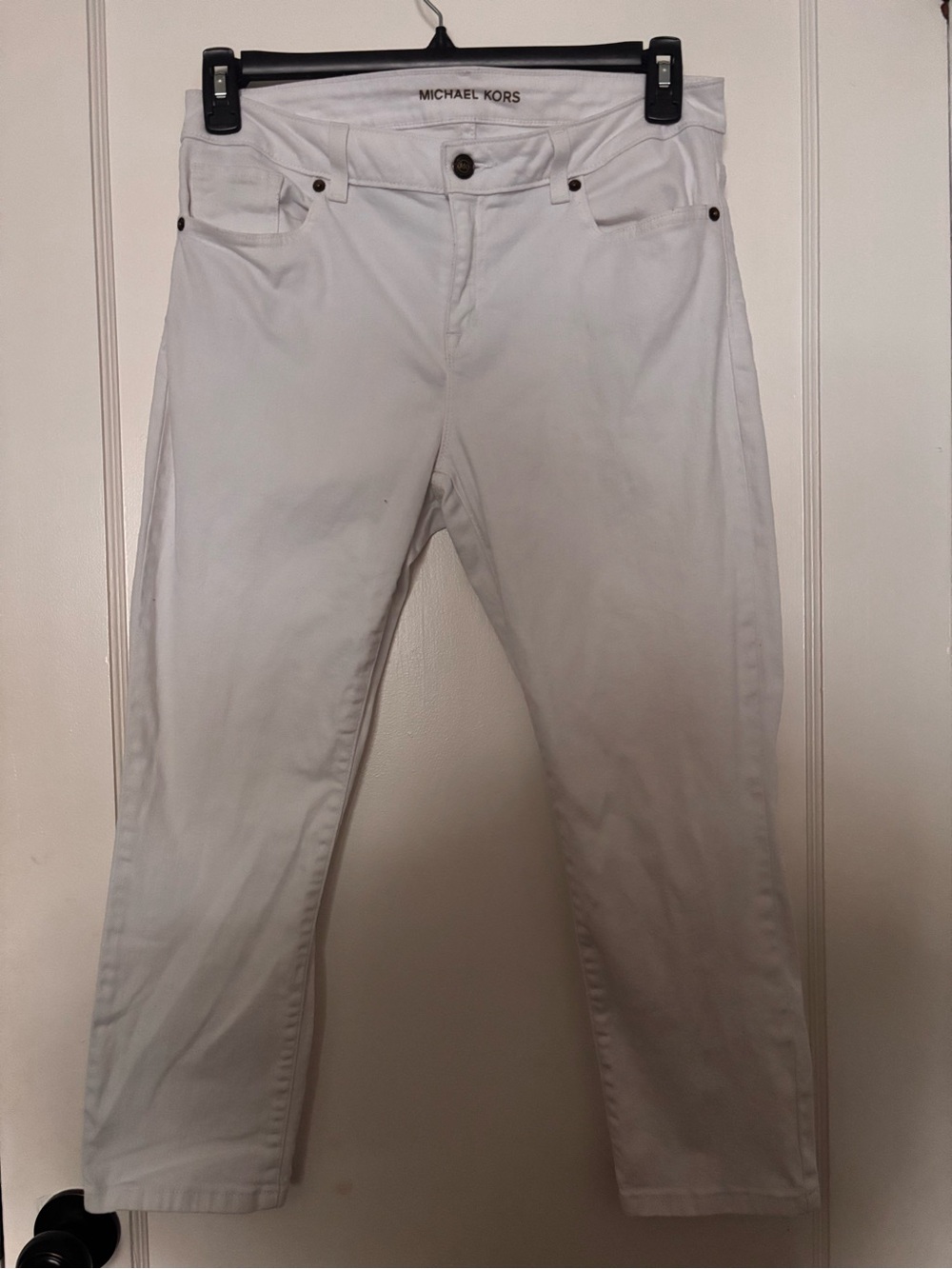 Michael Kors White Cropped Skinny Jeans | Size 8